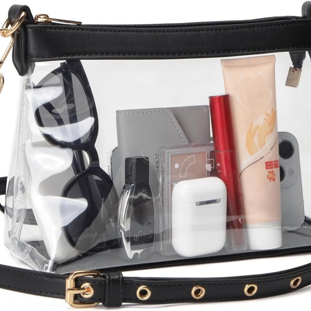Clear Bag for Stadium Events, Clear Purses for Women, Stadium Approved Clear Cro